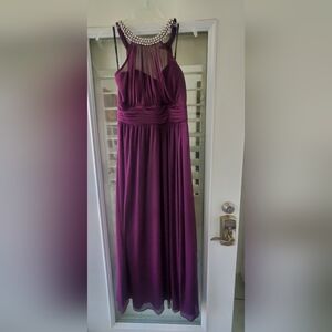 Speechless Purple Maxi Dress with Beaded Neckline